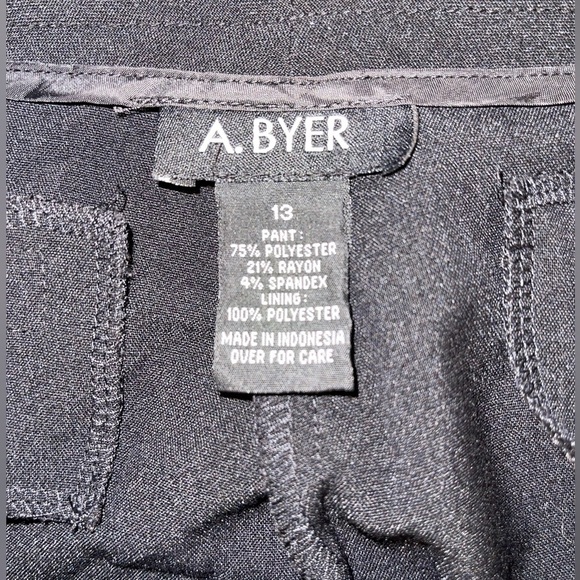 A. BEYER black flare dress pants size junior 13 GUC - Picture 3 of 6